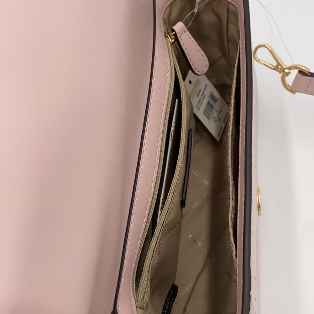MICHAEL KORS MERCER SM CLUTCH XBODY POWDER BLUSH - Picture 11 of 16